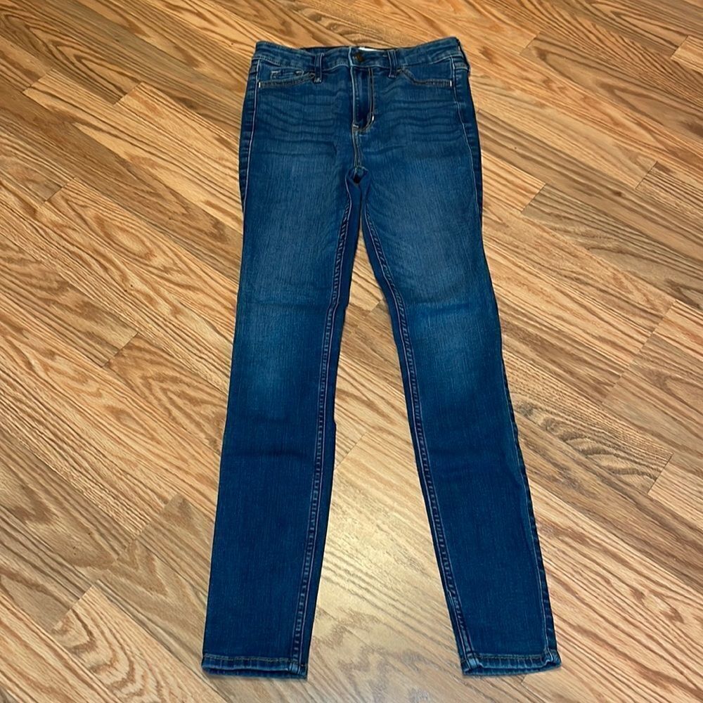 Hollister High-Rise Super Skinny, blue, Size 0S, waist 24